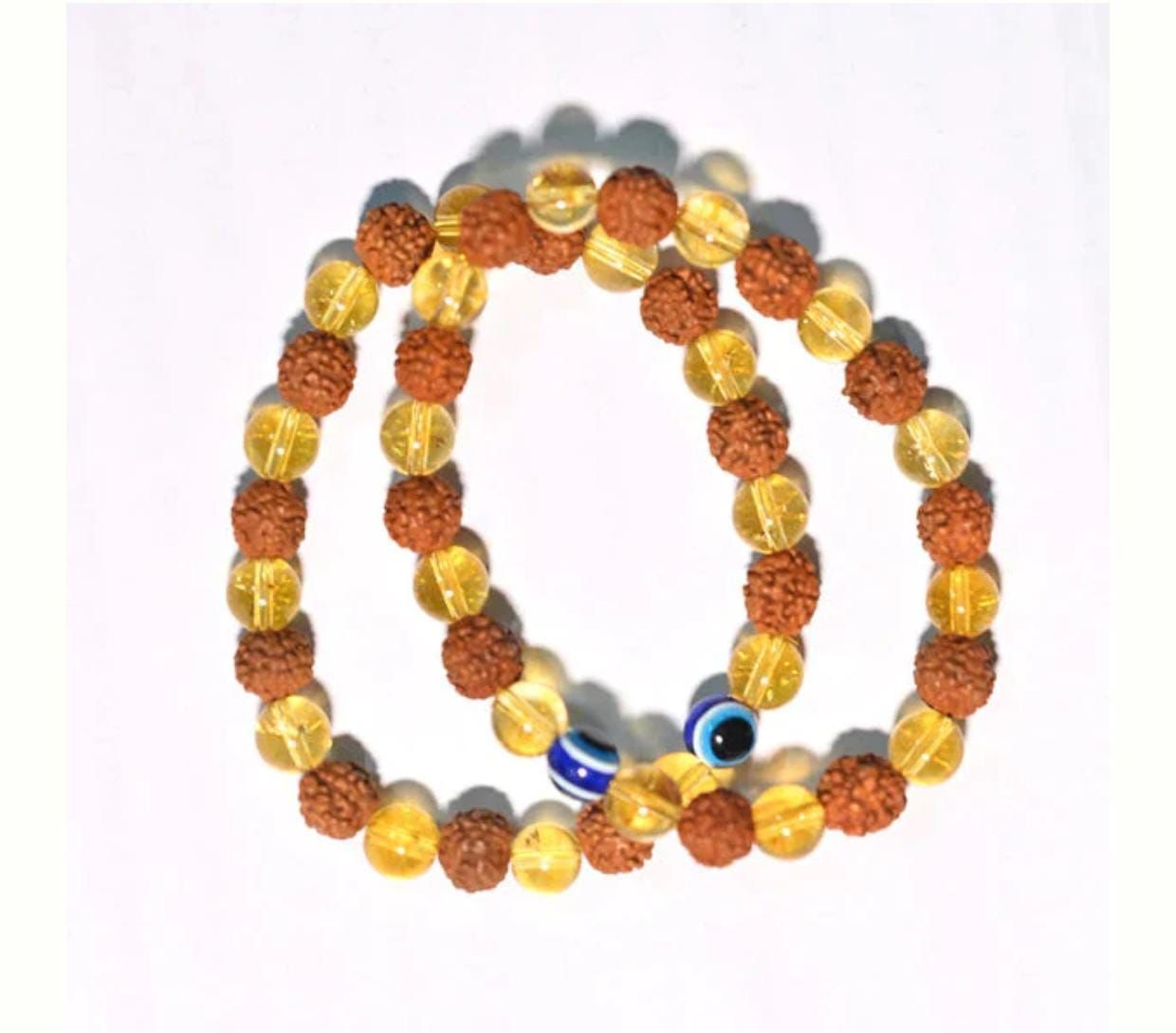 Citrine Rudraksha Bracelet