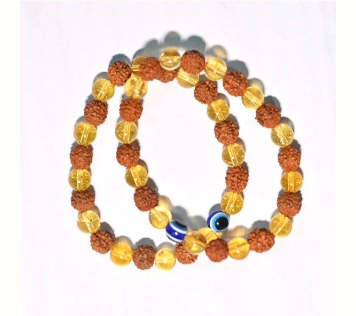 Citrine Rudraksha Bracelet